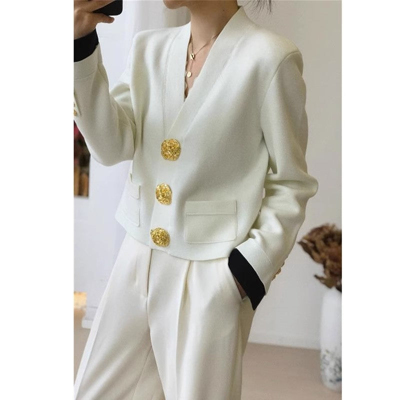 Pull pour femme, grand cardigan à col en V